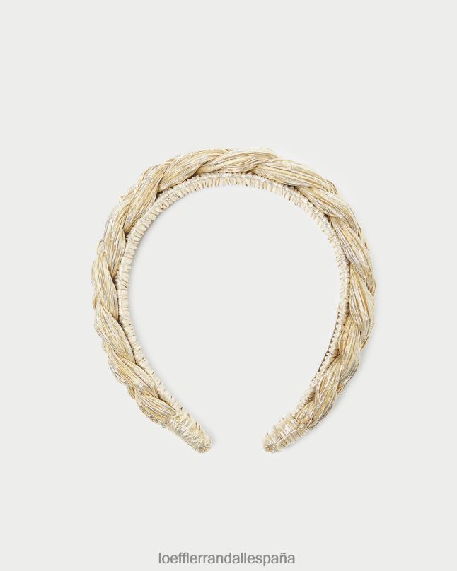accesorios 04282139 oro mujer Loeffler Randall diadema trenzada lila