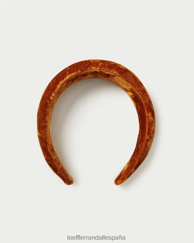 accesorios 04282145 ocre mujer Loeffler Randall diadema de terciopelo bellamy