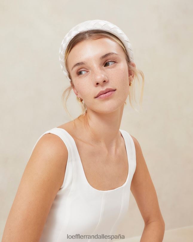 accesorios 04282146 crema mujer Loeffler Randall diadema tejida siempre hinchada