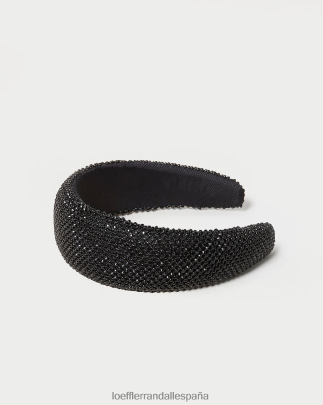 accesorios 04282147 diamante negro mujer Loeffler Randall diadema hinchada bellamy