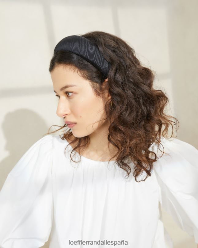 accesorios 04282148 muaré negro mujer Loeffler Randall diadema bellamy