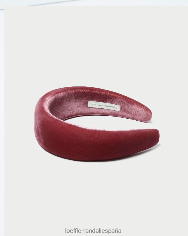 accesorios 04282152 Rosa de té mujer Loeffler Randall diadema de terciopelo bellamy