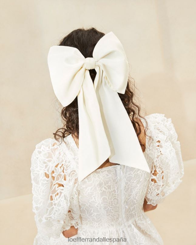 accesorios 04282160 crema mujer Loeffler Randall lazo para el cabello de gran tamaño cherie