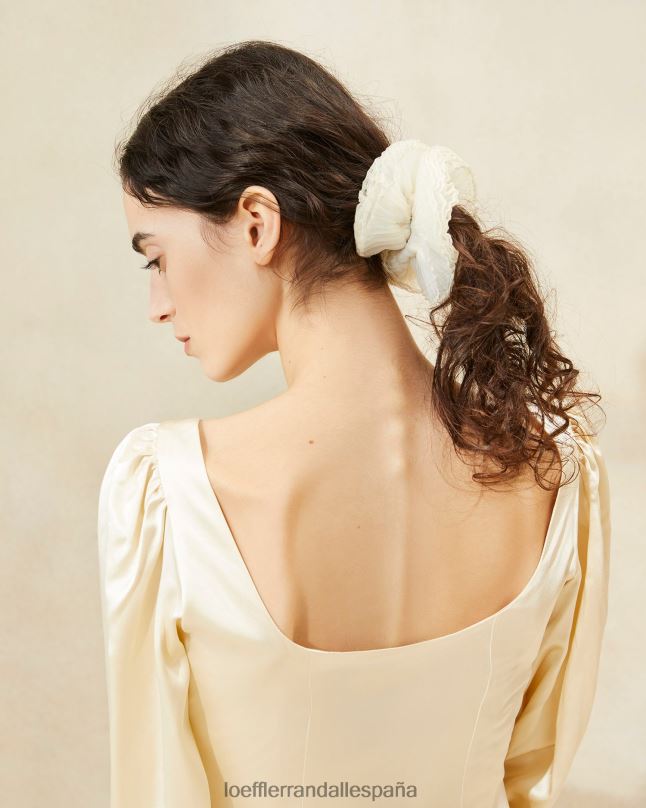 accesorios 04282161 perla mujer Loeffler Randall coletero a capas plisado emmy