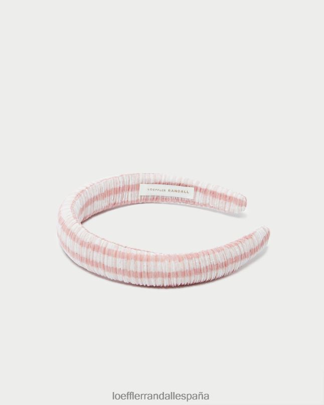 accesorios 04282163 cuadros de color rosa suave mujer Loeffler Randall diadema hinchada marina