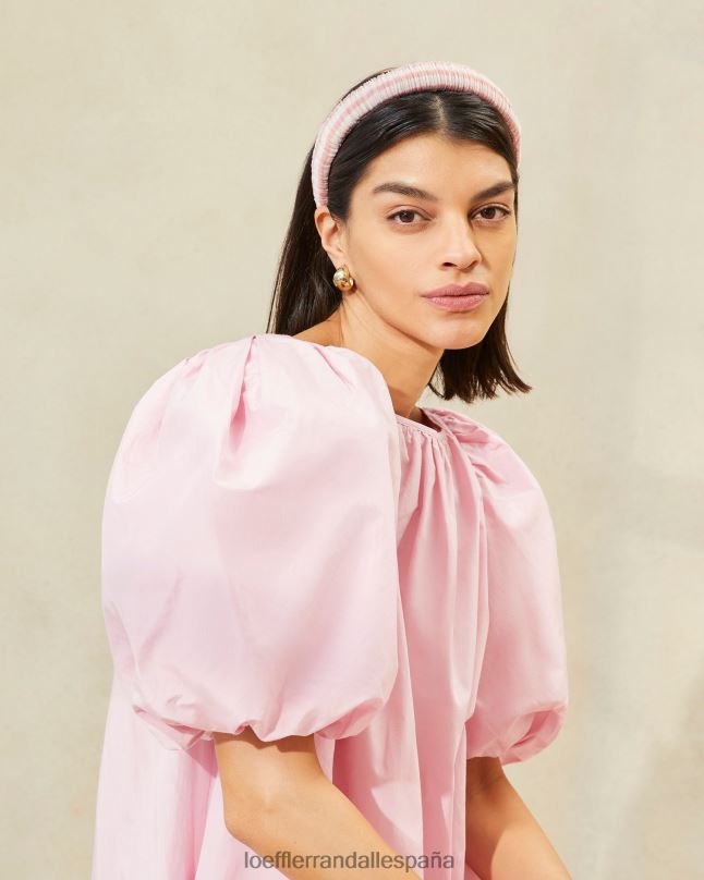 accesorios 04282163 cuadros de color rosa suave mujer Loeffler Randall diadema hinchada marina