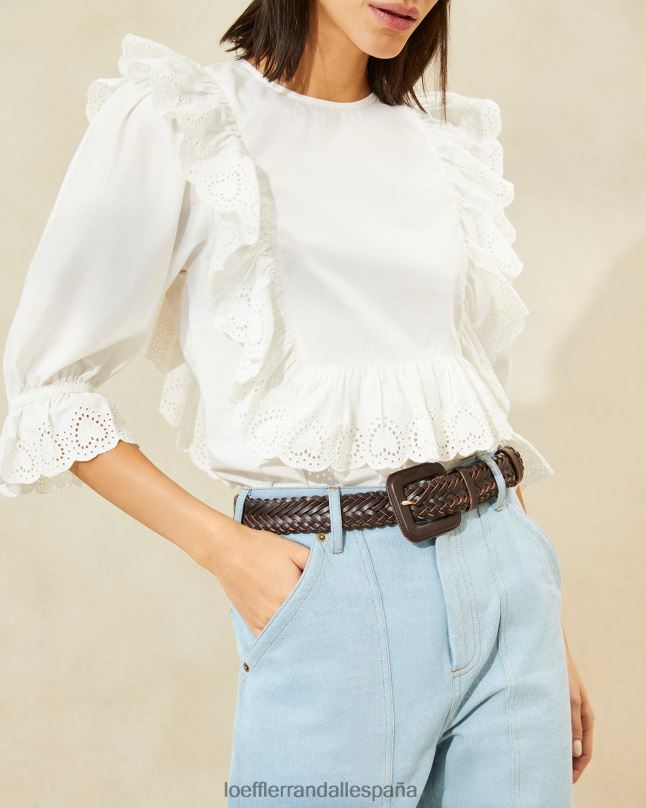 accesorios 04282168 chocolate mujer Loeffler Randall cinturón fino oliver