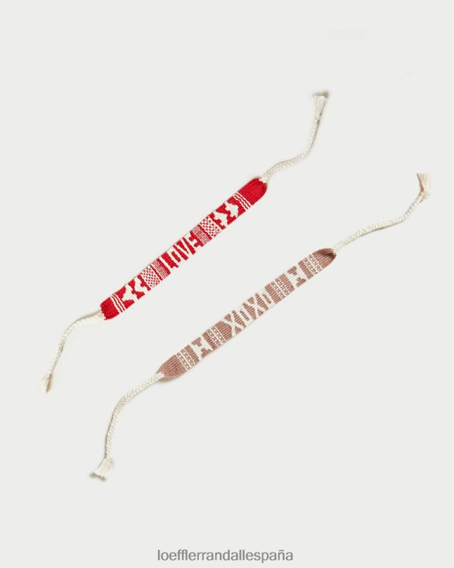 accesorios 04282406 Rosa rojo mujer Loeffler Randall pulseras de amor xoxo