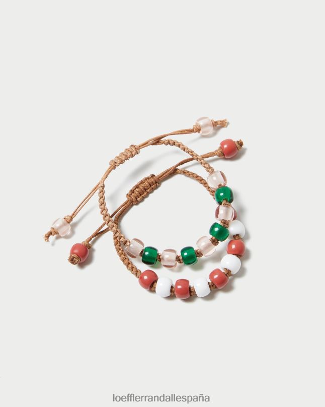 accesorios 04282407 rosa multicolor mujer Loeffler Randall conjunto de pulsera con cuentas zena