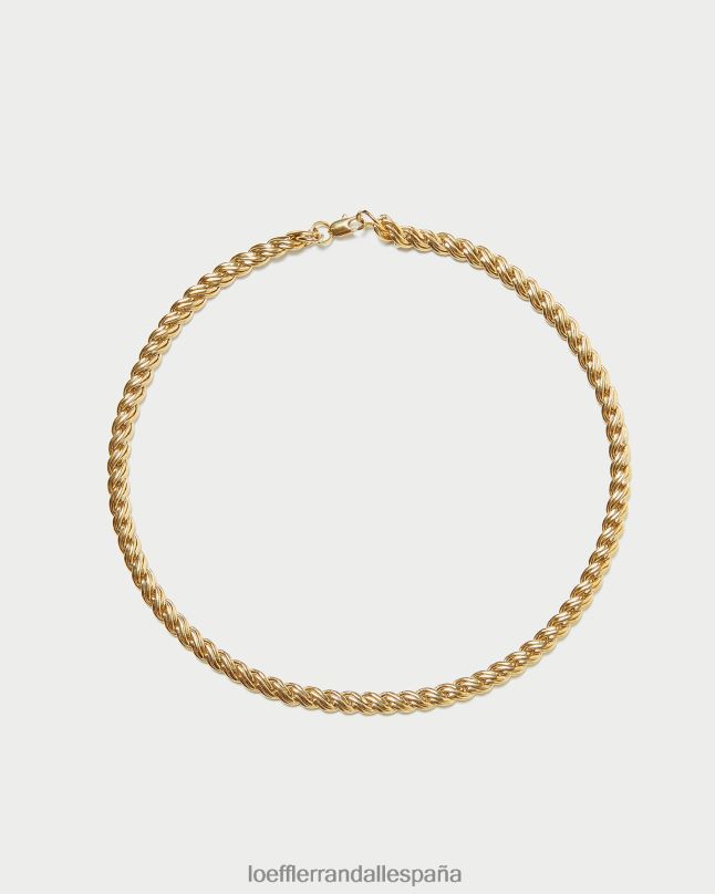 accesorios 04282409 oro mujer Loeffler Randall collar de cadena con candado Allegra