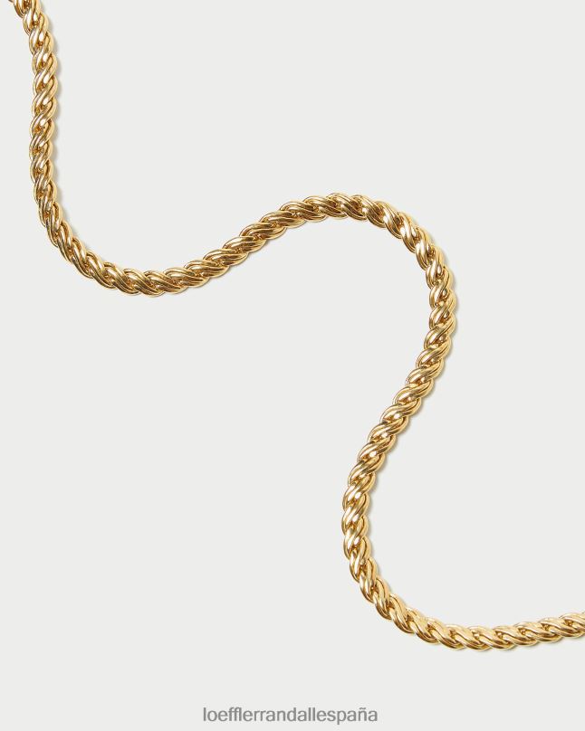accesorios 04282409 oro mujer Loeffler Randall collar de cadena con candado Allegra