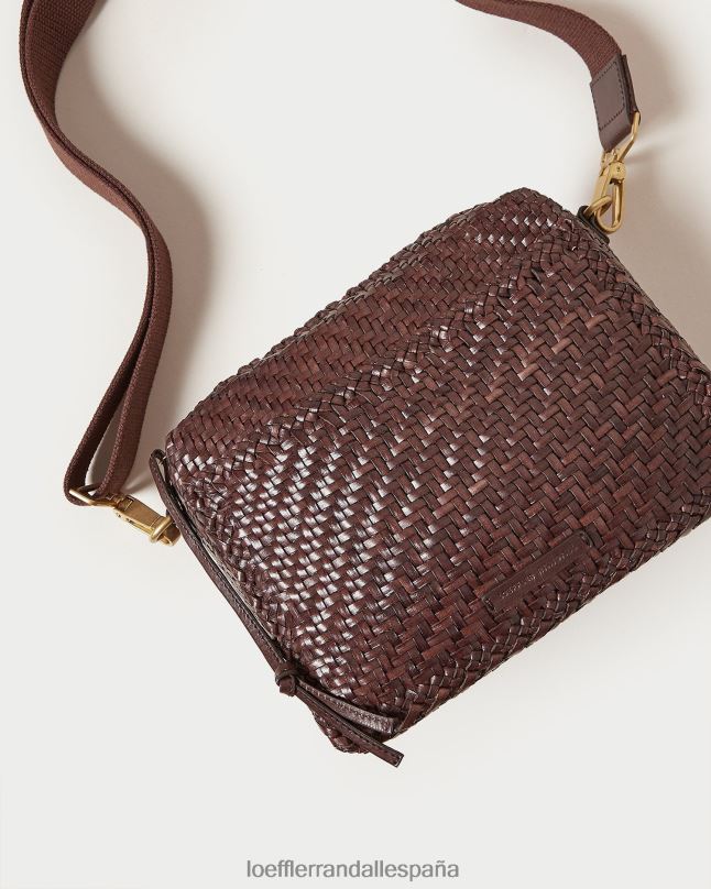 bolsas 04282327 chocolate mujer Loeffler Randall bolsa para cámara patricia tejida