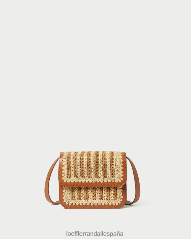bolsas 04282328 natural/marrón/coñac mujer Loeffler Randall bandolera de crochet kenton