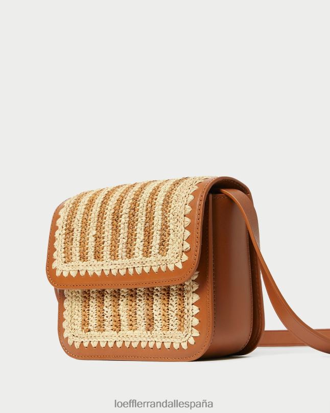bolsas 04282328 natural/marrón/coñac mujer Loeffler Randall bandolera de crochet kenton