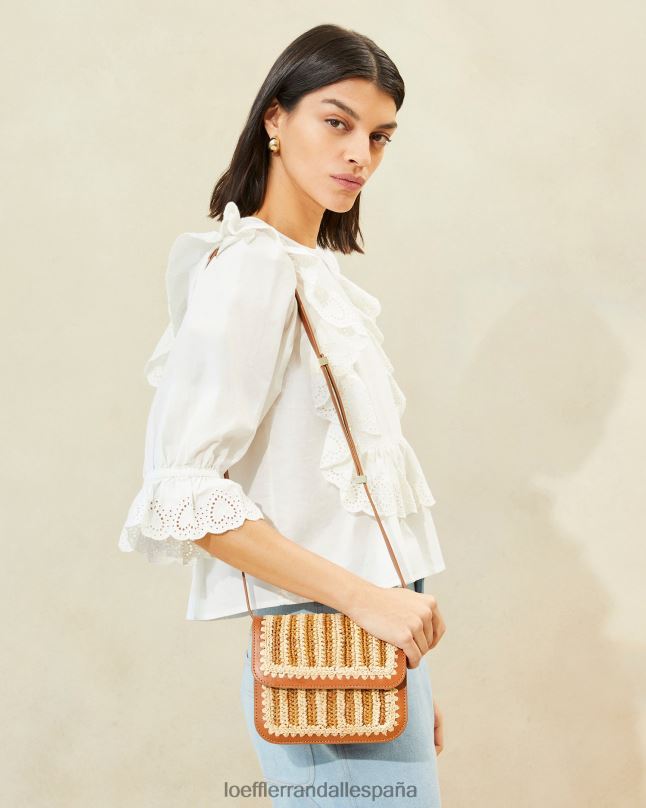 bolsas 04282328 natural/marrón/coñac mujer Loeffler Randall bandolera de crochet kenton