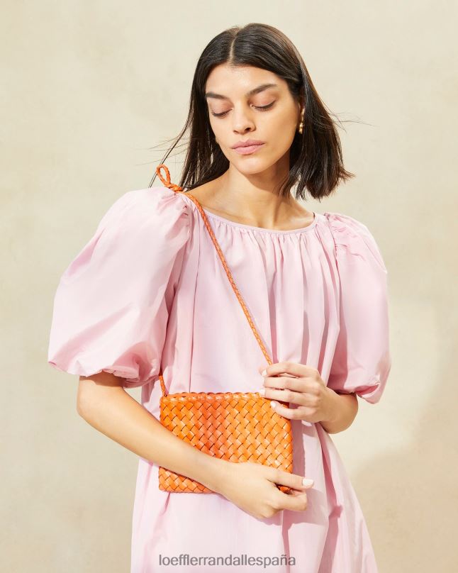 bolsas 04282329 Mandarina mujer Loeffler Randall bandolera tejida marison