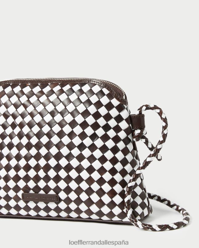 bolsas 04282332 chocolate/blanco mujer Loeffler Randall bandolera tejida mallory