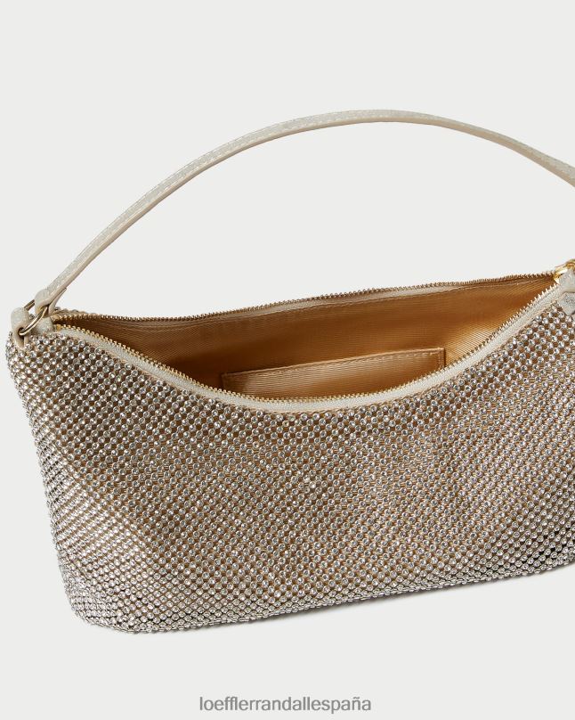 bolsas 04282399 oro mujer Loeffler Randall bolso baguette cam con strass