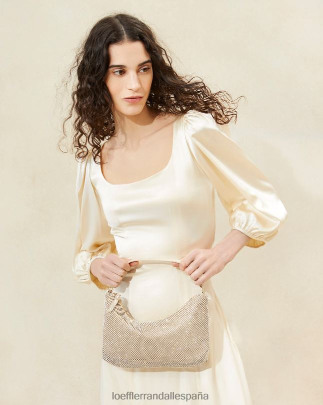 bolsas 04282399 oro mujer Loeffler Randall bolso baguette cam con strass
