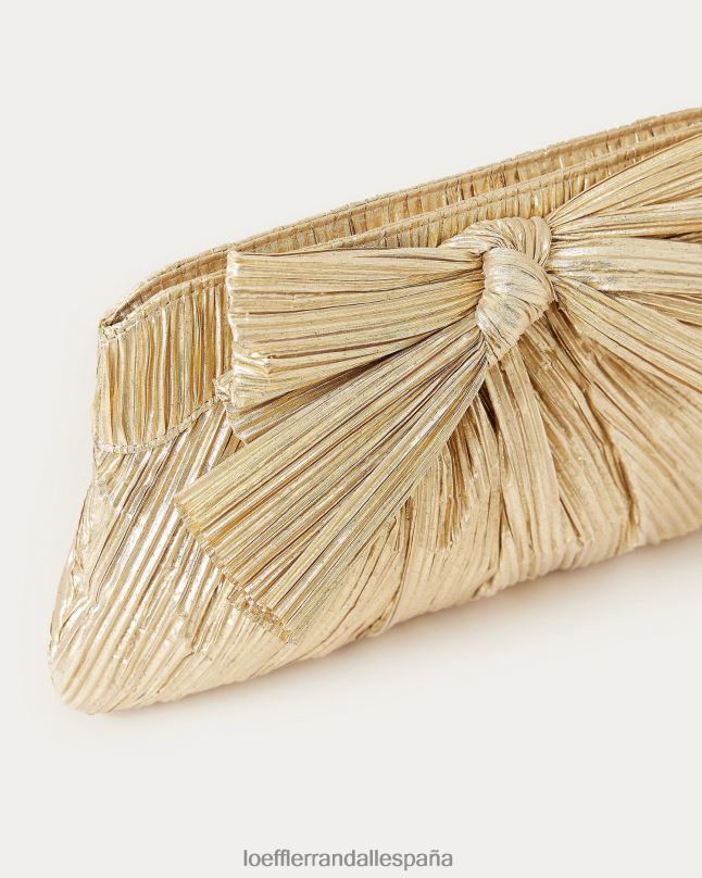 bolsas 04282333 oro mujer Loeffler Randall bolso de mano con lazo rayne