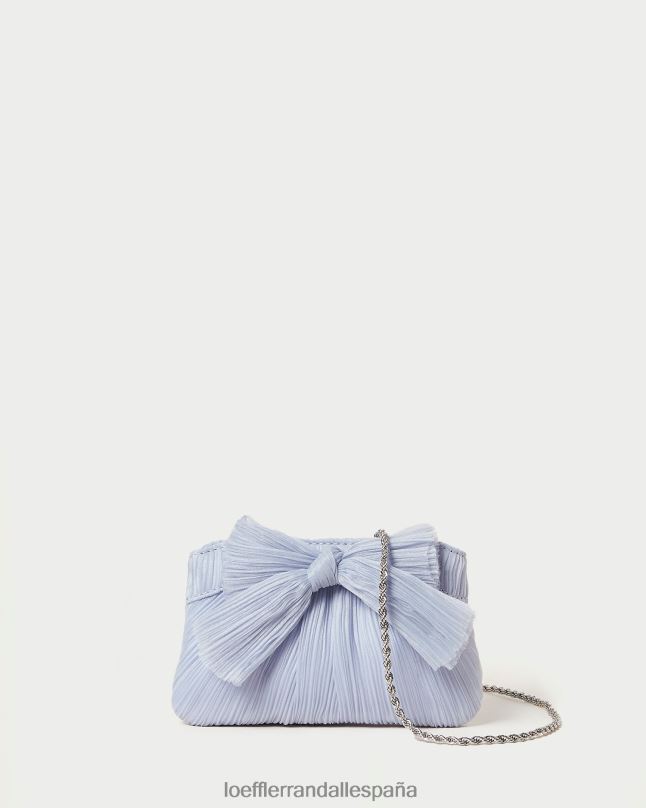 bolsas 04282339 azul mujer Loeffler Randall bolso de mano rochelle mini con lazo