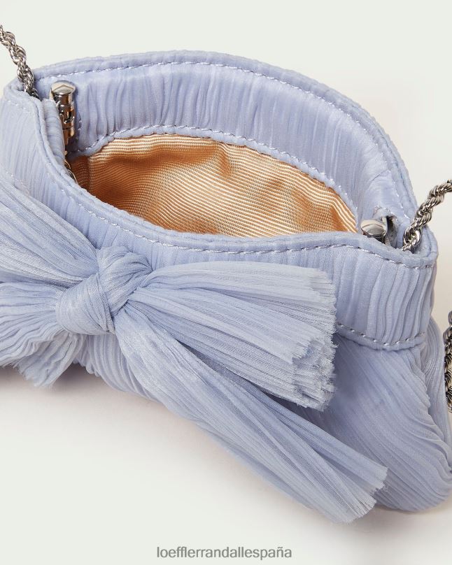 bolsas 04282339 azul mujer Loeffler Randall bolso de mano rochelle mini con lazo