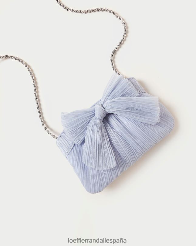 bolsas 04282339 azul mujer Loeffler Randall bolso de mano rochelle mini con lazo