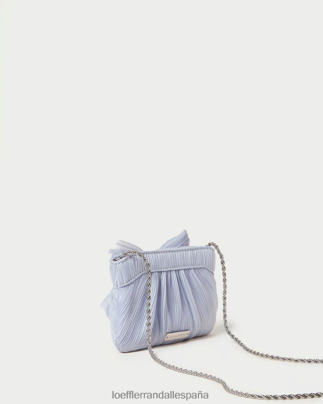bolsas 04282339 azul mujer Loeffler Randall bolso de mano rochelle mini con lazo