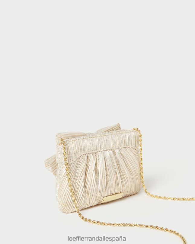 bolsas 04282342 platino mujer Loeffler Randall bolso de mano rochelle mini con lazo