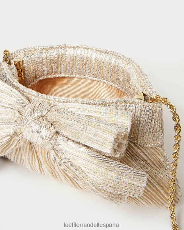 bolsas 04282342 platino mujer Loeffler Randall bolso de mano rochelle mini con lazo