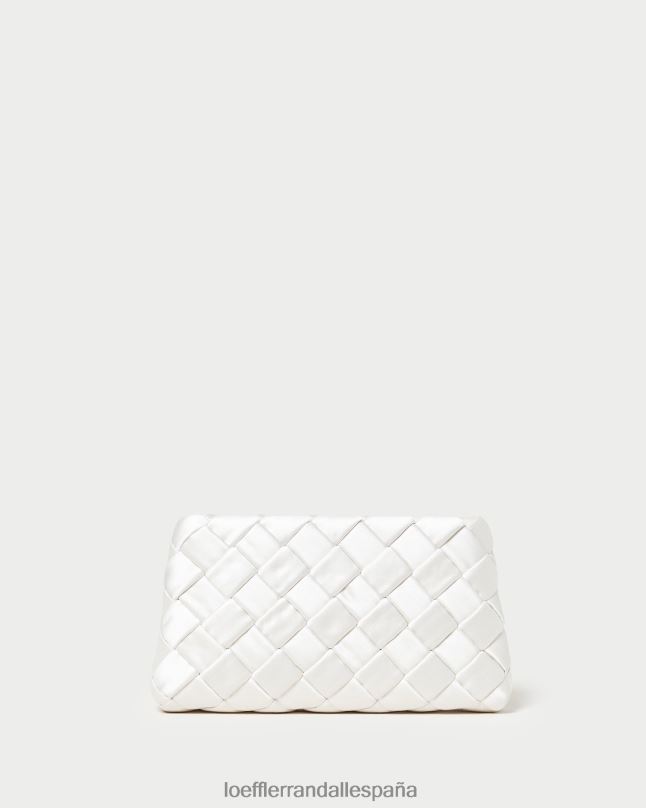 bolsas 04282351 crema mujer Loeffler Randall bolso de mano Aviva tejido abullonado