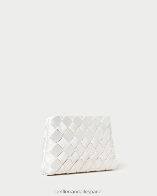 bolsas 04282351 crema mujer Loeffler Randall bolso de mano Aviva tejido abullonado