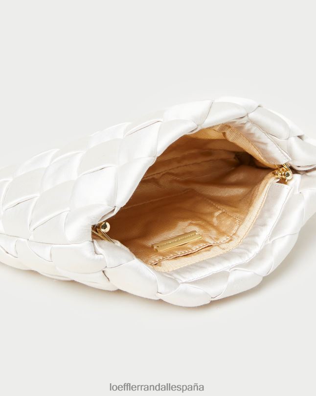 bolsas 04282351 crema mujer Loeffler Randall bolso de mano Aviva tejido abullonado