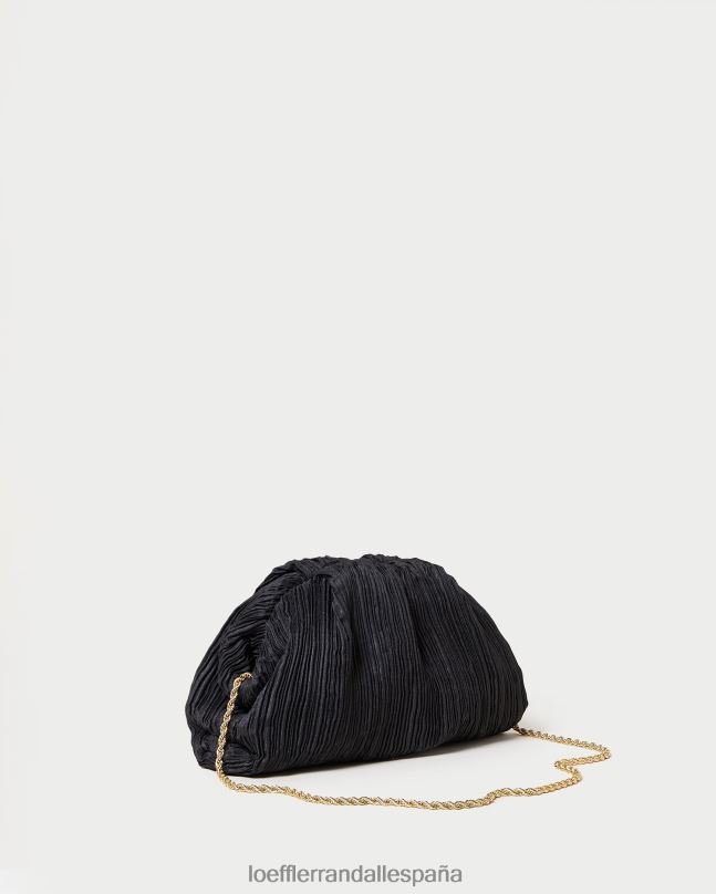 bolsas 04282354 negro mujer Loeffler Randall bolso de mano bailey con cúpula plisada
