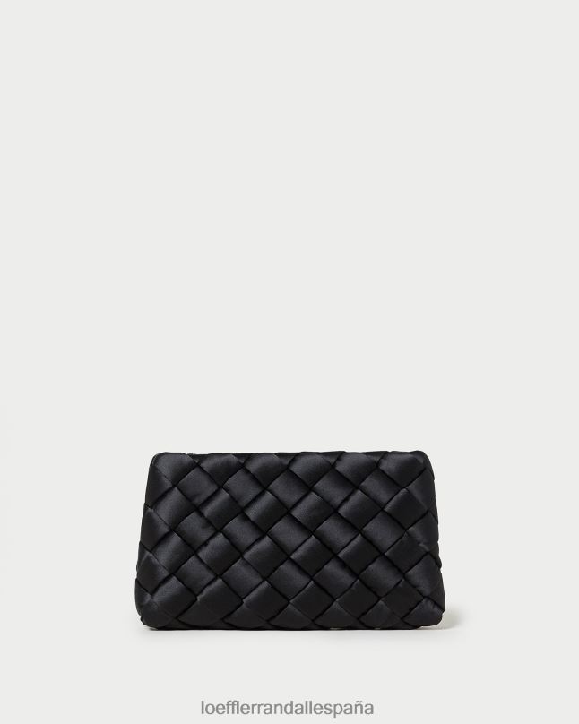 bolsas 04282355 negro mujer Loeffler Randall bolso de mano Aviva tejido abullonado