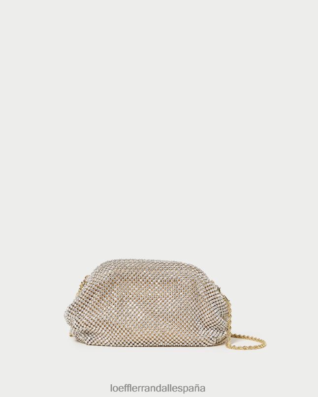 bolsas 04282356 oro mujer Loeffler Randall bolso mini doris con diamantes