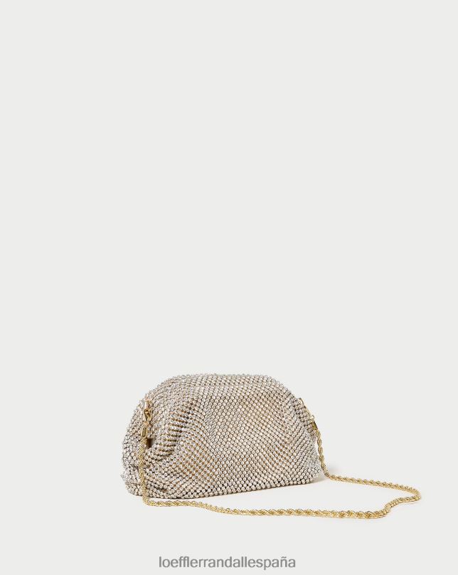 bolsas 04282356 oro mujer Loeffler Randall bolso mini doris con diamantes