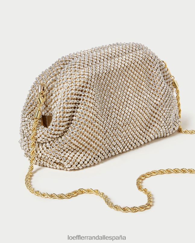 bolsas 04282356 oro mujer Loeffler Randall bolso mini doris con diamantes