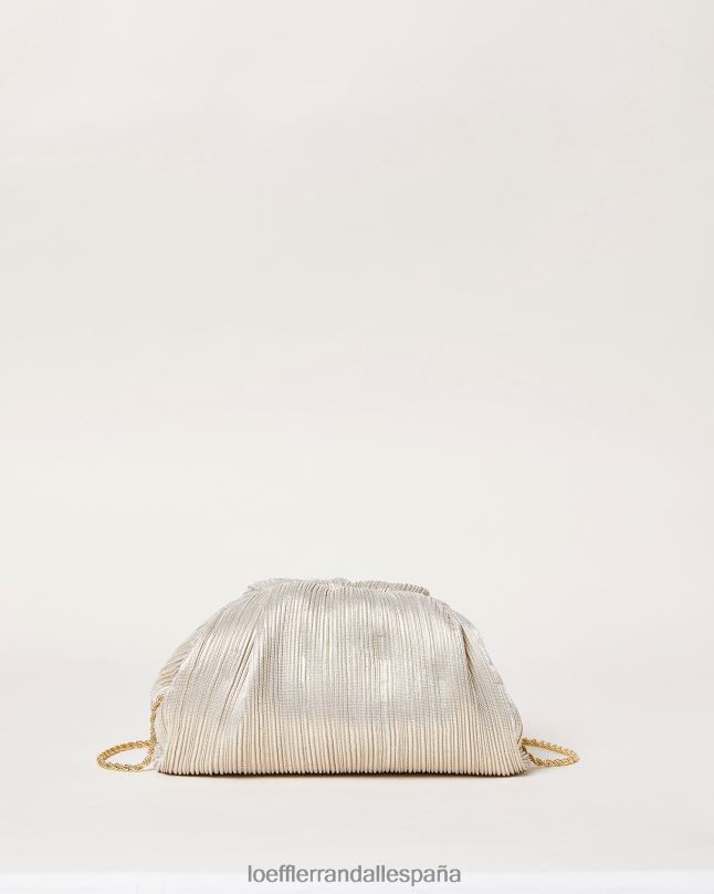 bolsas 04282357 platino mujer Loeffler Randall bolso de mano bailey con cúpula plisada