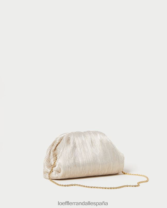 bolsas 04282357 platino mujer Loeffler Randall bolso de mano bailey con cúpula plisada