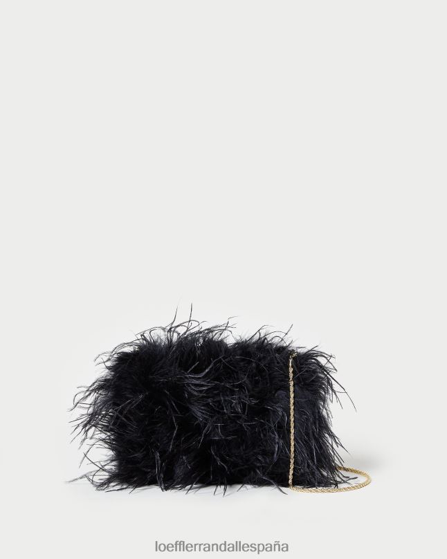 bolsas 04282361 negro mujer Loeffler Randall bolso mini plumas zahara