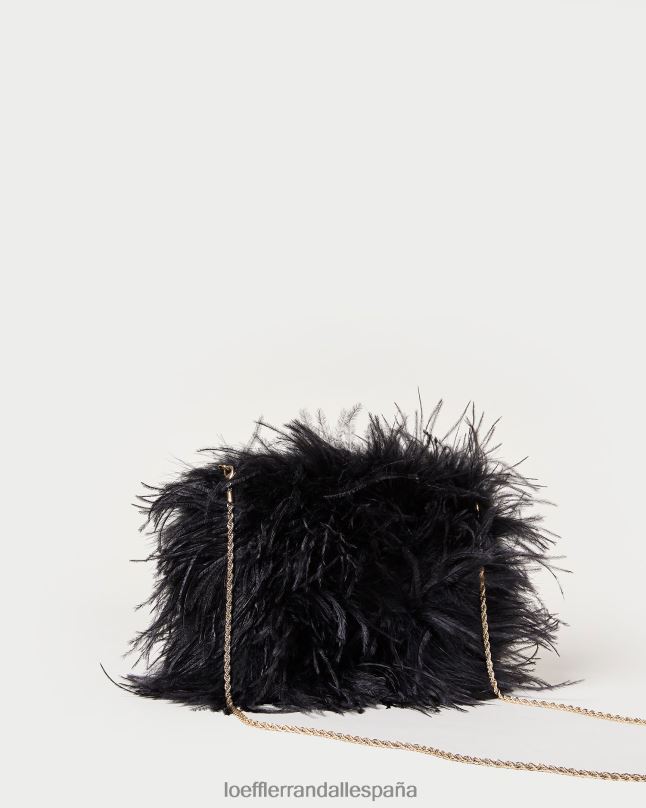 bolsas 04282361 negro mujer Loeffler Randall bolso mini plumas zahara