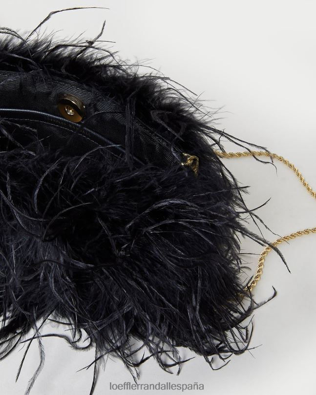 bolsas 04282361 negro mujer Loeffler Randall bolso mini plumas zahara