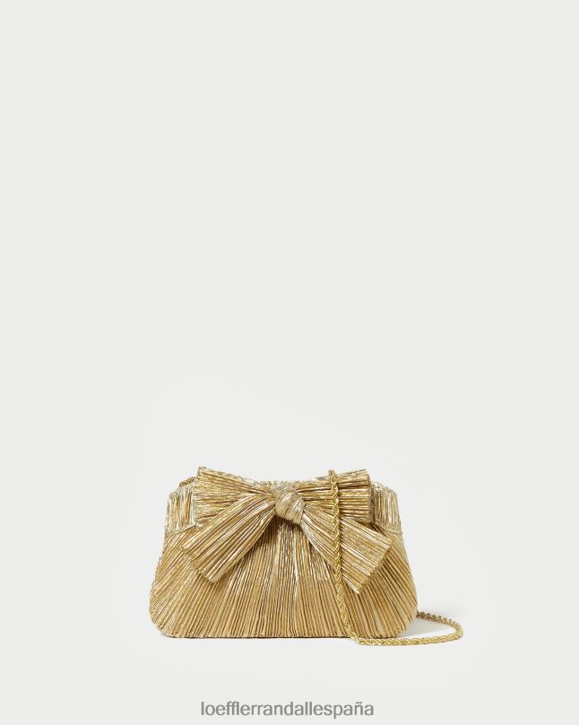 bolsas 04282365 oro mujer Loeffler Randall bolso de mano rochelle mini con lazo