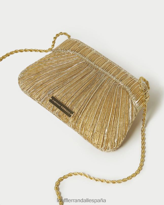 bolsas 04282365 oro mujer Loeffler Randall bolso de mano rochelle mini con lazo