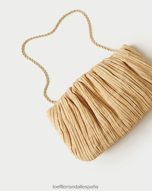bolsas 04282368 natural mujer Loeffler Randall bolso de mano brit plano y plisado