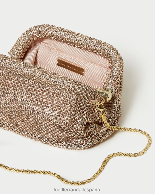 bolsas 04282369 durazno claro mujer Loeffler Randall bolso mini doris con diamantes