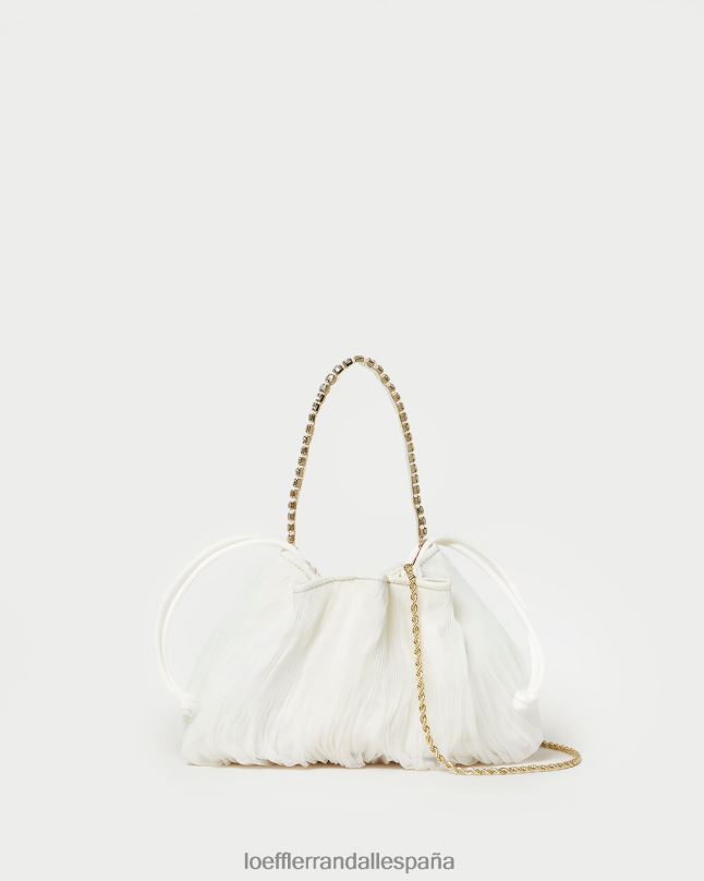 bolsas 04282371 perla mujer Loeffler Randall bolsa layne plisada con diamantes de imitación