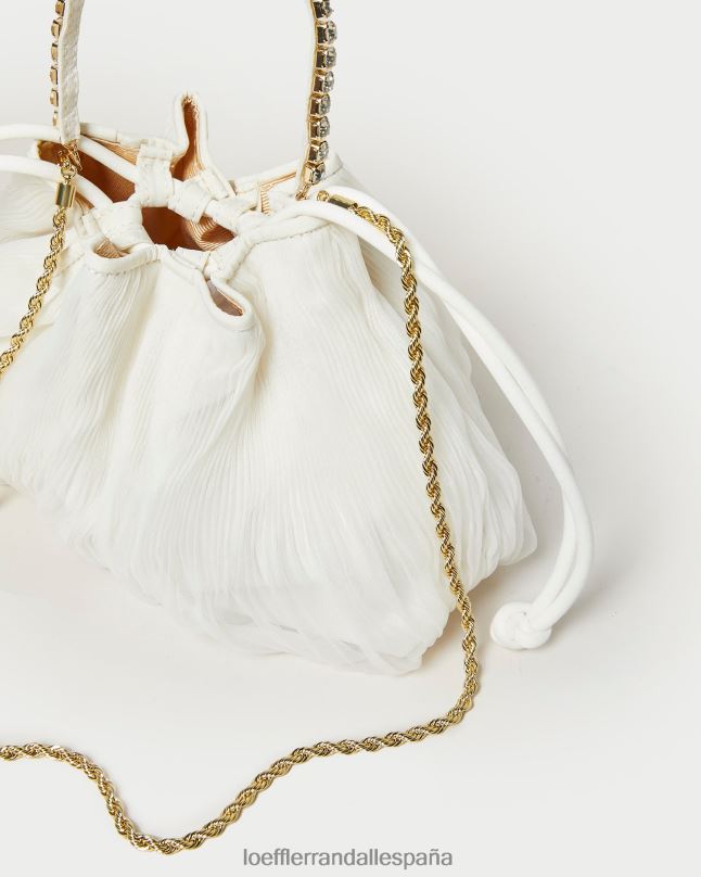 bolsas 04282371 perla mujer Loeffler Randall bolsa layne plisada con diamantes de imitación