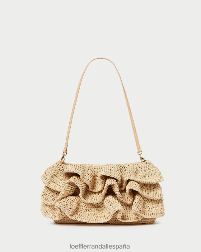 bolsas 04282375 natural mujer Loeffler Randall bolso de mano odette con volantes